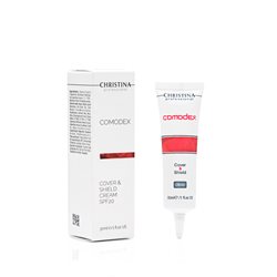 כריסטינה קרם כיסוי להגנה מושלמת SPF 20 מסדרת קומודקס (30ml) COVER & SHIELD CREAM SPF 20 COMODEX CHRISTINA