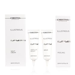 כריסטינה פילינג (50ml) וסרום הבהרה (30ml) אילוסטריוס ABSOLUTE BRIGHT & PEELING ILLUSTRIOUS CHRISTINA